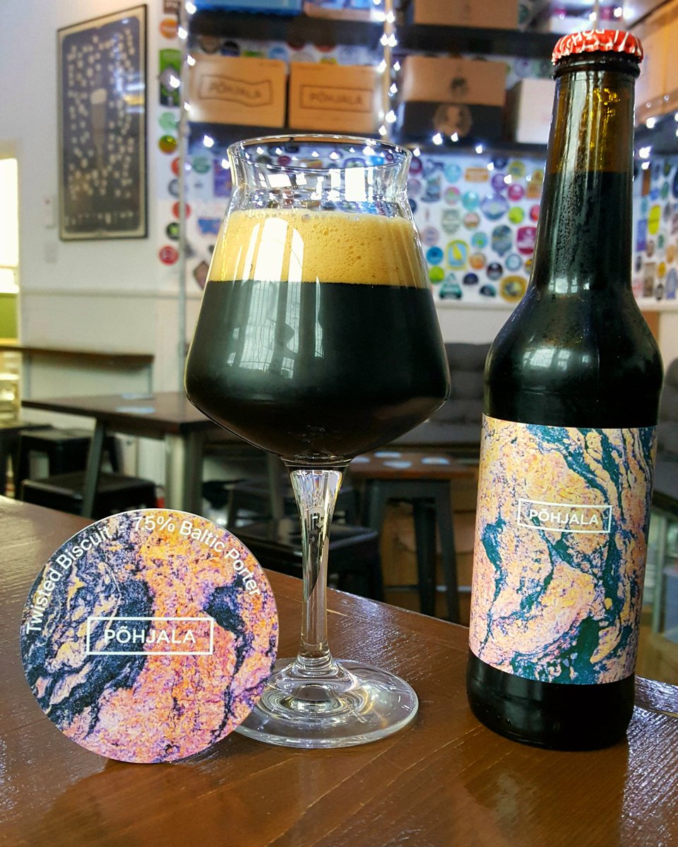 westroadtap's tweet photo. Kicking off our NYE celebrations with @pohjalabeer Twisted Biscuit Gingerbread inspired Baltic Porter, on tap and in bottles now! OPEN TIL 1AM tonight too! #nye #hny #laterthanusual #latelicense #pohjala #porter #balticporter #beer #craftbeer #micropub https://t.co/BZneG2zUYj