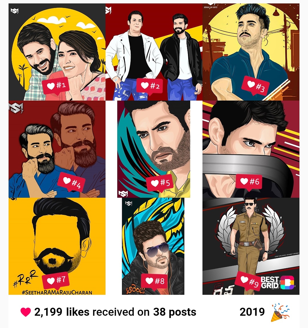 #top9of2019 🔥
Thanks for the great support and appreciations 🥰🥰
Keep supporting 🤟
#advancehappynewyear #2020
#smjarts 🖌️