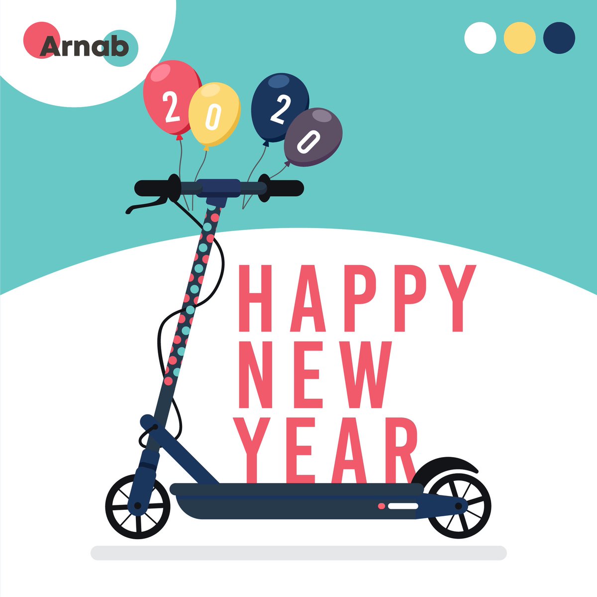 ArnabMobility's tweet photo. Wishing you a Happy New Year!

Here’s to another decade of excellence!

#Arnab #HopSmart #eScooter #HoppingThrough #ArnabMobility #AbuDhabi #UAE https://t.co/93OlGMe4jj