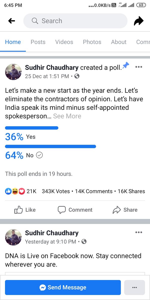 MUNEERA38926641's tweet photo. @sudhirchaudhary Fb pr option ni mil raa kya poll vote kharidne kaa? 😂
#IndiaDoesNotSupportCAA_NRC #JamiaProtest #SudhirDontCry https://t.co/pijNWPMKQ3