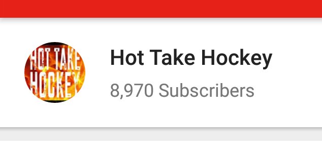 HotTakeHockey's tweet image. Hi everyone! The @HotTakeHockey YouTube Channel is only 30 subscribers away from 9K! Reaching out to the sports &amp;amp; #HockeyTwitter community to see if you all can help pass that milestone for the New Year! Thank you all for the support and RT/Share to spread the word if you could🔥