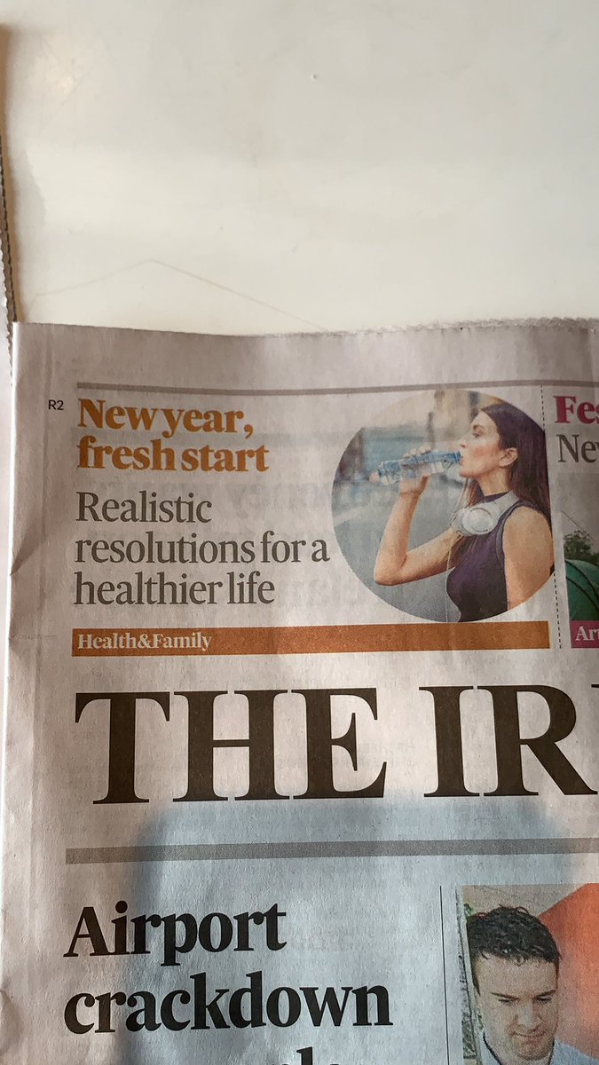Emilybohill's tweet photo. @theirishtimes what’s wrong with this picture? How about resolution number one:cutting down on plastic bottle usage?! https://t.co/6GSzhWYL4l