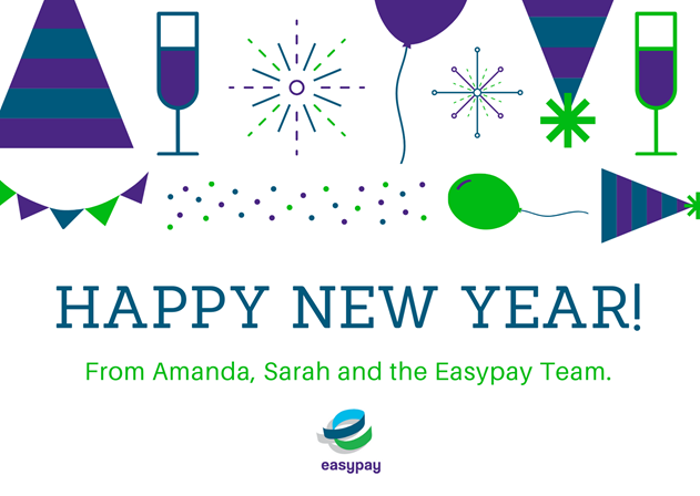 Happy new year from Amanda, Sarah and the Easypay Team! #easypay#newyear