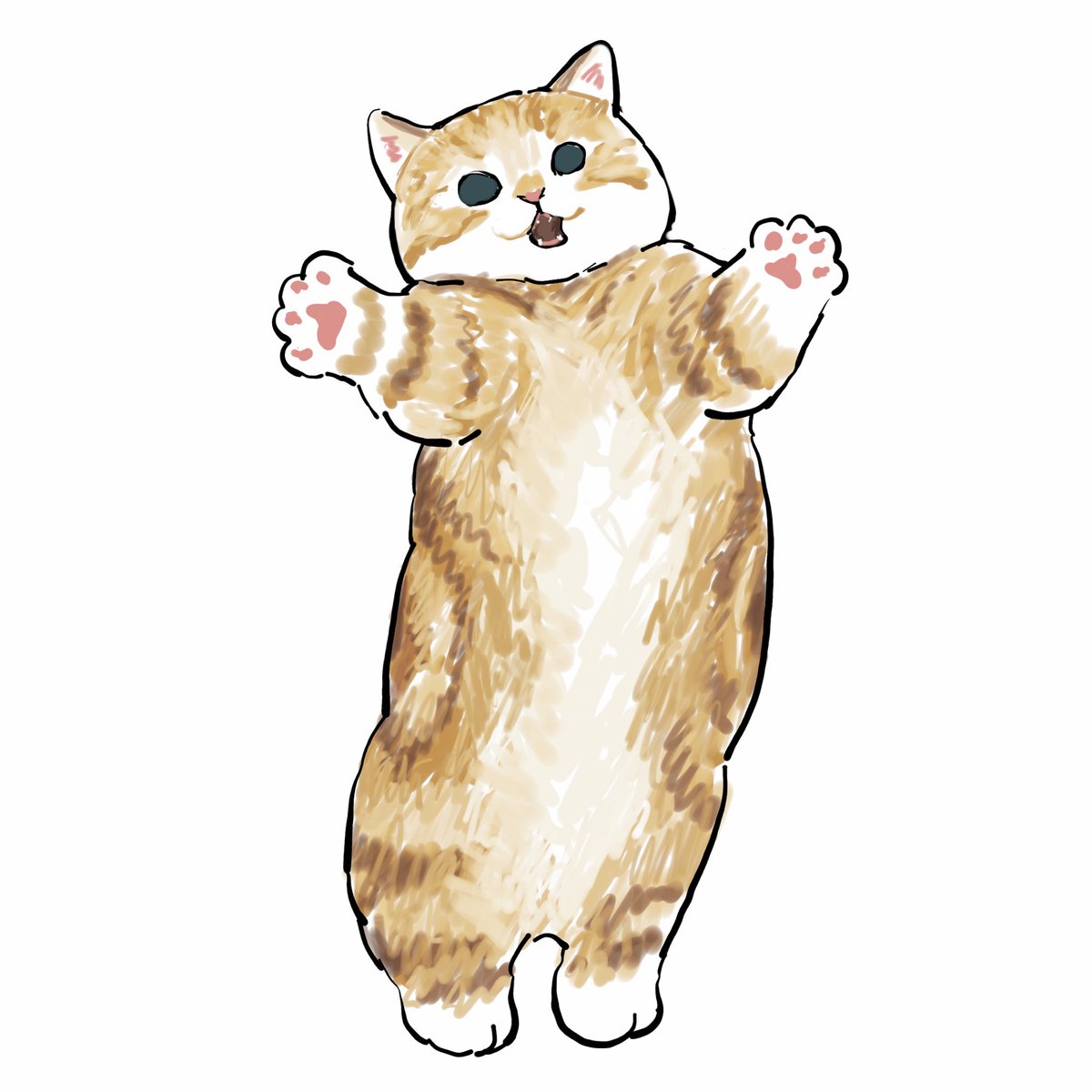 R5ni5cpp50dh6gp 猫の手 どうぞー 来年もよろしくにゃー ぢゅの のイラスト