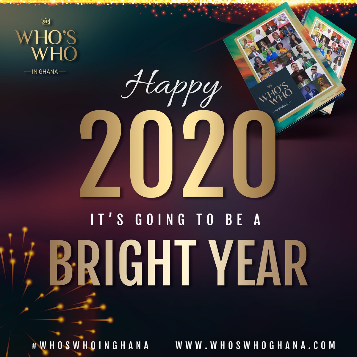 🎉Happy New Year 2️⃣0️⃣2️⃣0️⃣ to all our friends, family and supporters.🎉

We feel confident that this year &amp; decade will be a bright one for us and we hope you too 🙏

Much love from the #WhosWhoInGhana crew.
We look forward to seeing you in the 2020's.
#2020vision