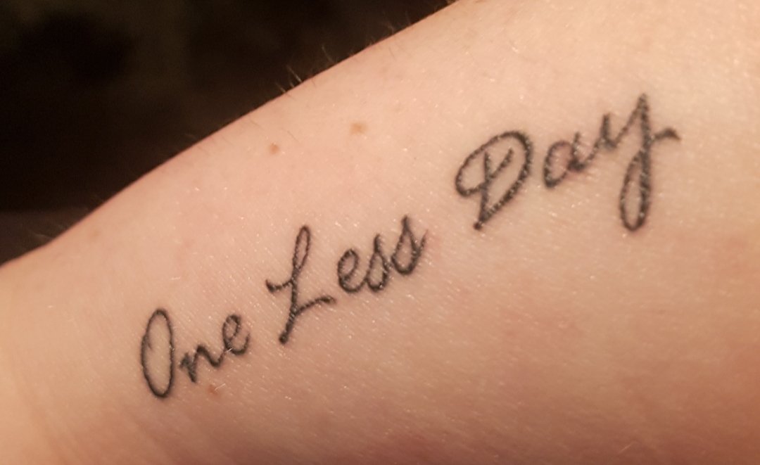 KerryGolds1972's tweet photo. Happy new year from Adelaide ๐ฆ๐บ 2019 tried its upmost best to sink me, so I saw the year out with my first tattoo.
It's to celebrate life on the good days, and be proud of getting through the bad ones. I have found out I'm stronger than I ever gave myself credit for.
#onelessday https://t.co/5LIngRk7TU