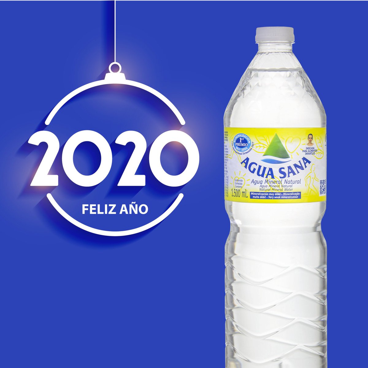 Desde Agua Sana os deseamos un feliz y próspero 2020 🎊🎊🎉🎉. No olvides mantenerte hidratado en esta fiestas💙💙🍶🍶.
.
.
.
Somos agua de mineralización muy débil y baja en sodio 🔝🔝.
.
.
.
#aguasana #mineralizaciónmuydébil #bajaensodio #feliz2020 #health #salud #belesar