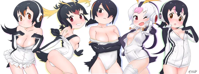 ※微エロ注意
#けものフレンズ 
はだけPPP過去絵❣️ 