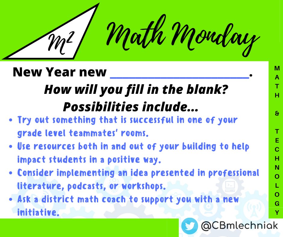 CBmlechniak's tweet photo. Math Monday!
~This month, Math Mondays will showcase ways to integrate technology into mathematics. Consider ideas that would benefit your students. Special thanks to
@CB_JShaw, @cjansquest, @amyslogue, and @AControy.
#CBSDElemMath https://t.co/dlWwPgyfPb