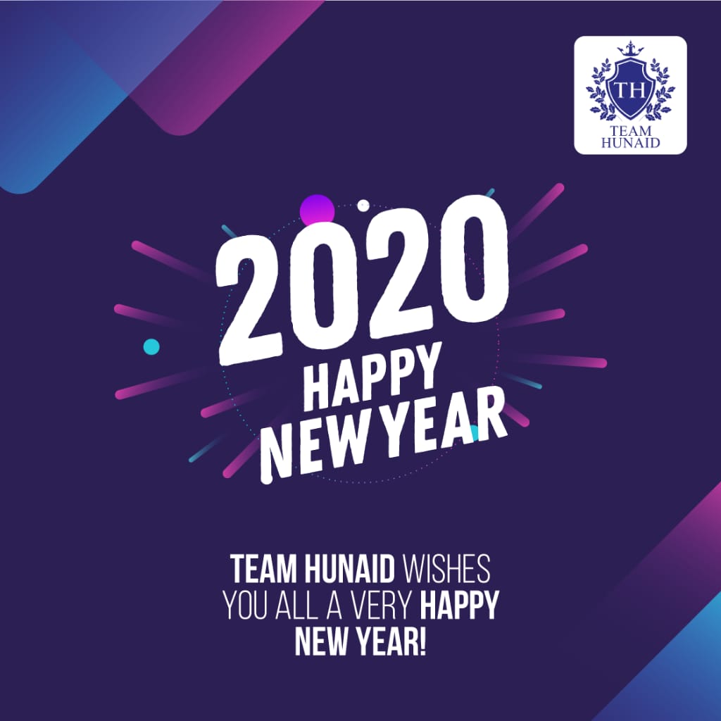 TeamHunaid's tweet photo. Team Hunaid wishes you Happy New Year's Eve and the inception of new decade. Hope 2020 brings you all the happiness in the world. #Welcome2020 #NewYearsEve #HappyNewYear #HappyNew2020 #السنة_الجديدة_2020 #Goodbye2019 #TeamHunaid #THFamily https://t.co/Rb8nOB7Sq4