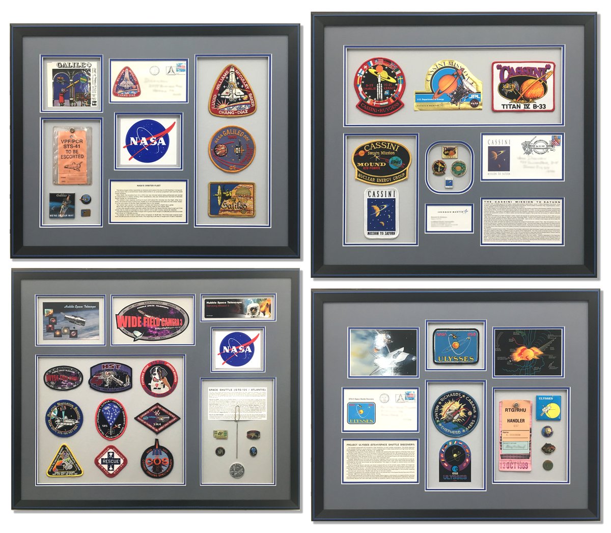 NorthPennArt's tweet photo. This was truly a cool project. Our customer's husband was involved in these 4 space missions. It was a challenge to design, but I think we achieved a nice "space project look."
#spacemissions #objectframing #memorbiliaframing #rocketman #rocketsciene https://t.co/NiMBiDg5N7