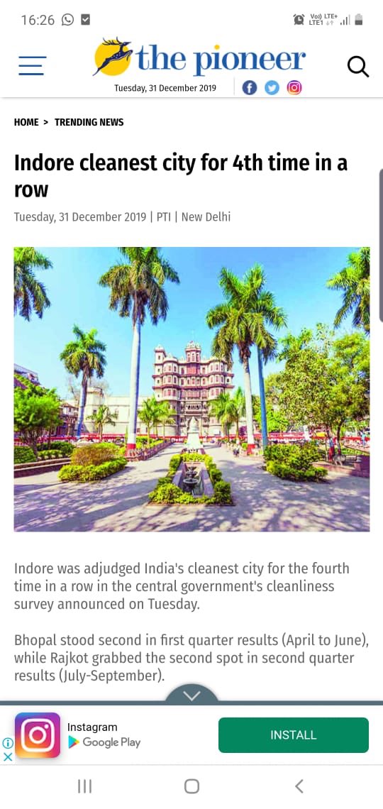 Sachin_Chat's tweet photo. Proud to be #Indorian Great cultural change #CleanIndia a household effort now @narendramodi @S_MahajanLS @HardeepSPuri @TOIIndoreNews @Yi_Indore https://t.co/qV7EVKWQsR