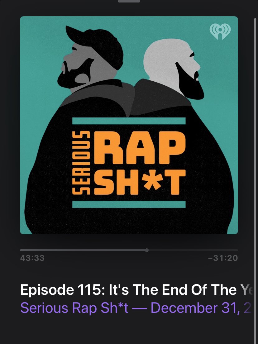 SeriousRapShit's tweet image. End of the year episode is up with our top 5 albums of the year each and we talk #EddieMurphy on #SNL and other nonsense go listen on the #iHeartRadioApp #ApplePodcast or wherever you get #podcasts