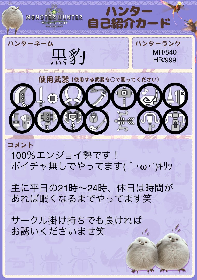 セカンドキャラでちょっと遊んでました ふんのモンハン日記