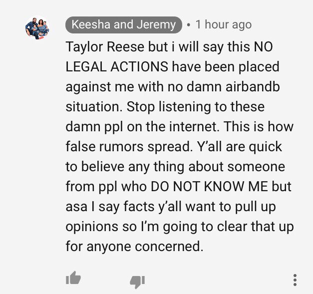 ViewersYt's tweet photo. #keeshaanderson #keeshakaylee #keeshakayleeanderson while arguing if #airbnb allegations were true or false she called subscribers baboons #baboons #colorist  #selfhate #demonetizecoloristyoutbersin2020 #demonetize https://t.co/uGYRHoEEcZ