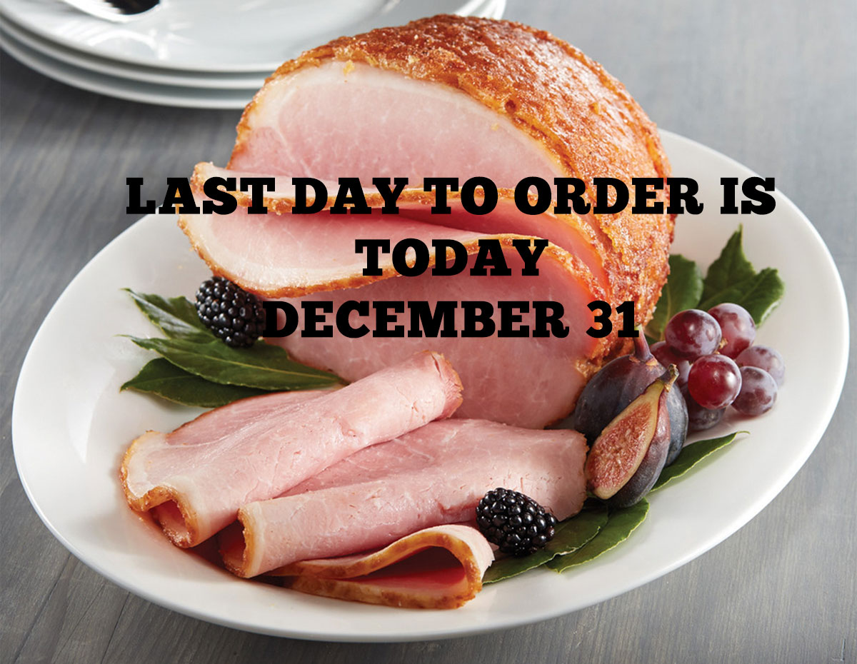 TODAY [12/31] is the last day to order your Honey Baked Ham gift card!
bit.ly/2QdIFFh