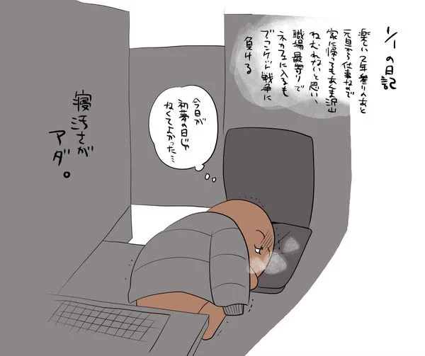 これは2019元旦の日記だけど2020元旦は湯船に浸かれたしあったかい布団で眠れるからかなりQOLの高い正月よ 