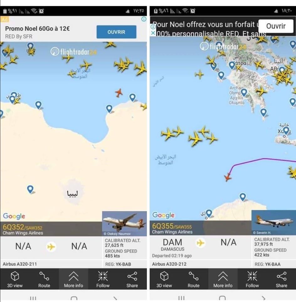 Bshalzly's tweet photo. Despite daily flights between #Benghazi &amp; #Damascus on #ChamWings, there is no available booking even months in advance. There is no returning flight on the same day too. 
* Flights from #Bemghazi to #Damascus returning empty.

* Original post by Mohamed Ezeddin on FB https://t.co/8POSsmctbK