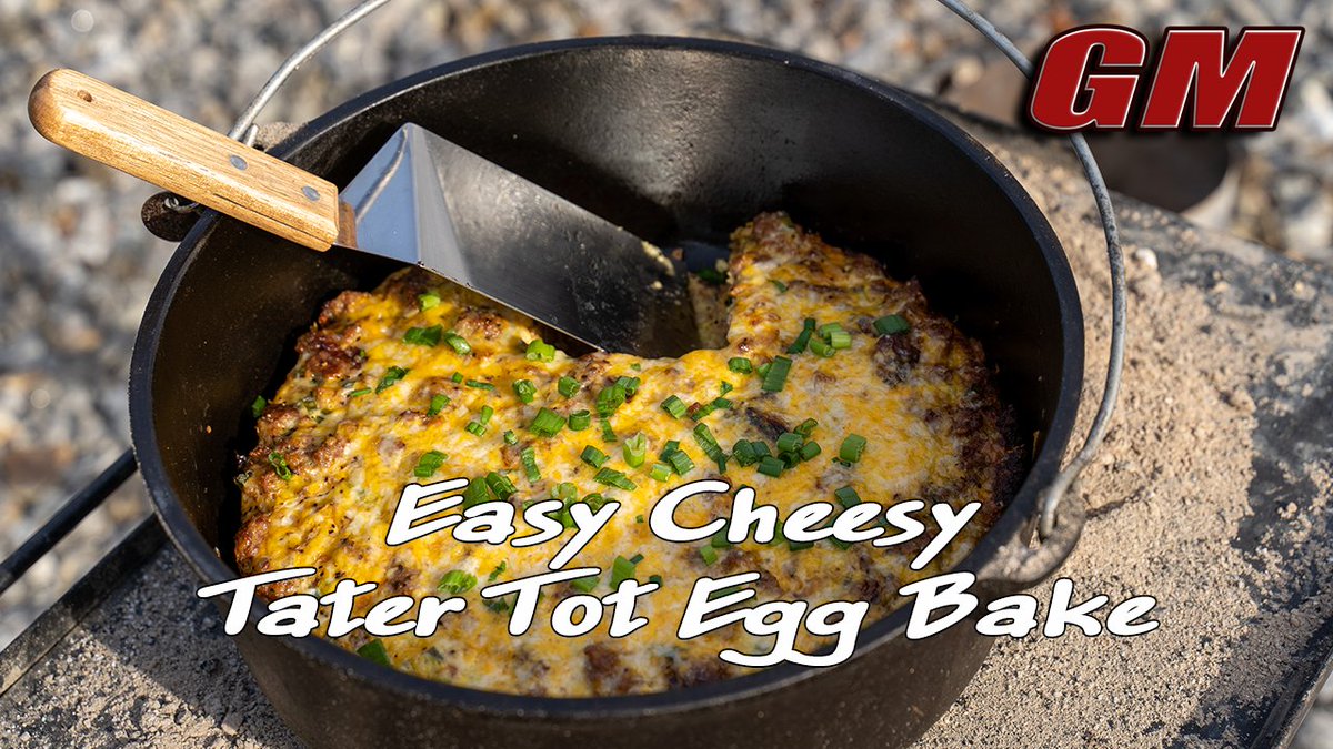 Grubmasters's tweet photo. Check out our Easy Cheesy Tater Tot Egg Bake Episode.
Be sure to watch at least until the Tator Tot Explosion😚 

https://t.co/SxELS5ADhP

@LodgeCastIron #GetOutThereAndCook #TaterTots #DutchOven https://t.co/j2Bl7Usjvg