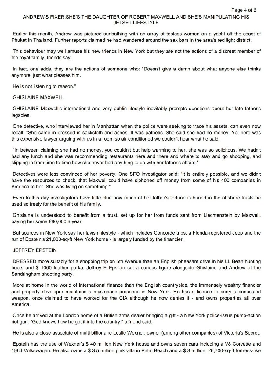 And the truth will set you free ...Andrew's Fixer:She's the daughter of Robert Maxwell and she's manipulating his jetset lifestyleThe Evening Standard (London)January 22, 2001