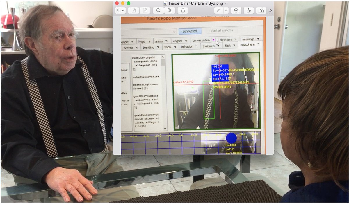 JavinPierce's tweet photo. SciFi Visual Futurist Syd Mead has passed into the next dimension. I'm sad, yet grateful to have known him and to have introduced him to a real android. Live on Syd     #bina48 #SydMead #tron #bladerunner #shortcircuit #Aliens  #terasem #lifenaut #hansonrobotics https://t.co/WK4NWqsIYK