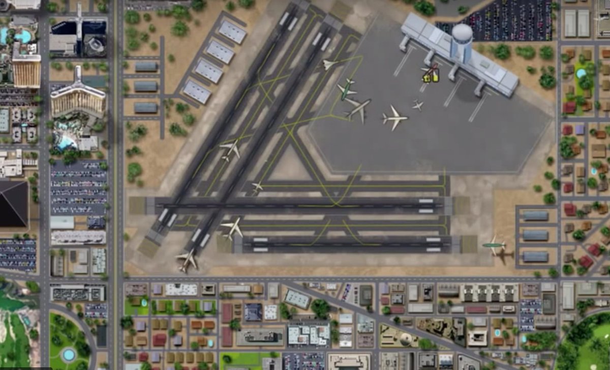 purpose of intersecting runnway simairport