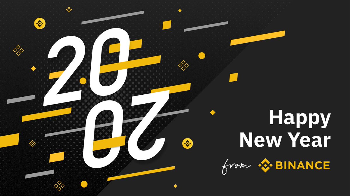 binance's tweet photo. Happy New Year from all of us at #Binance!

In 2019 we built, we invested and we delivered many new offerings across the Binance Ecosystem. 

We are incredibly excited for what 2020 holds in store, not only for us, but for #Crypto as a whole. #BUIDL https://t.co/sFsnDufHaQ