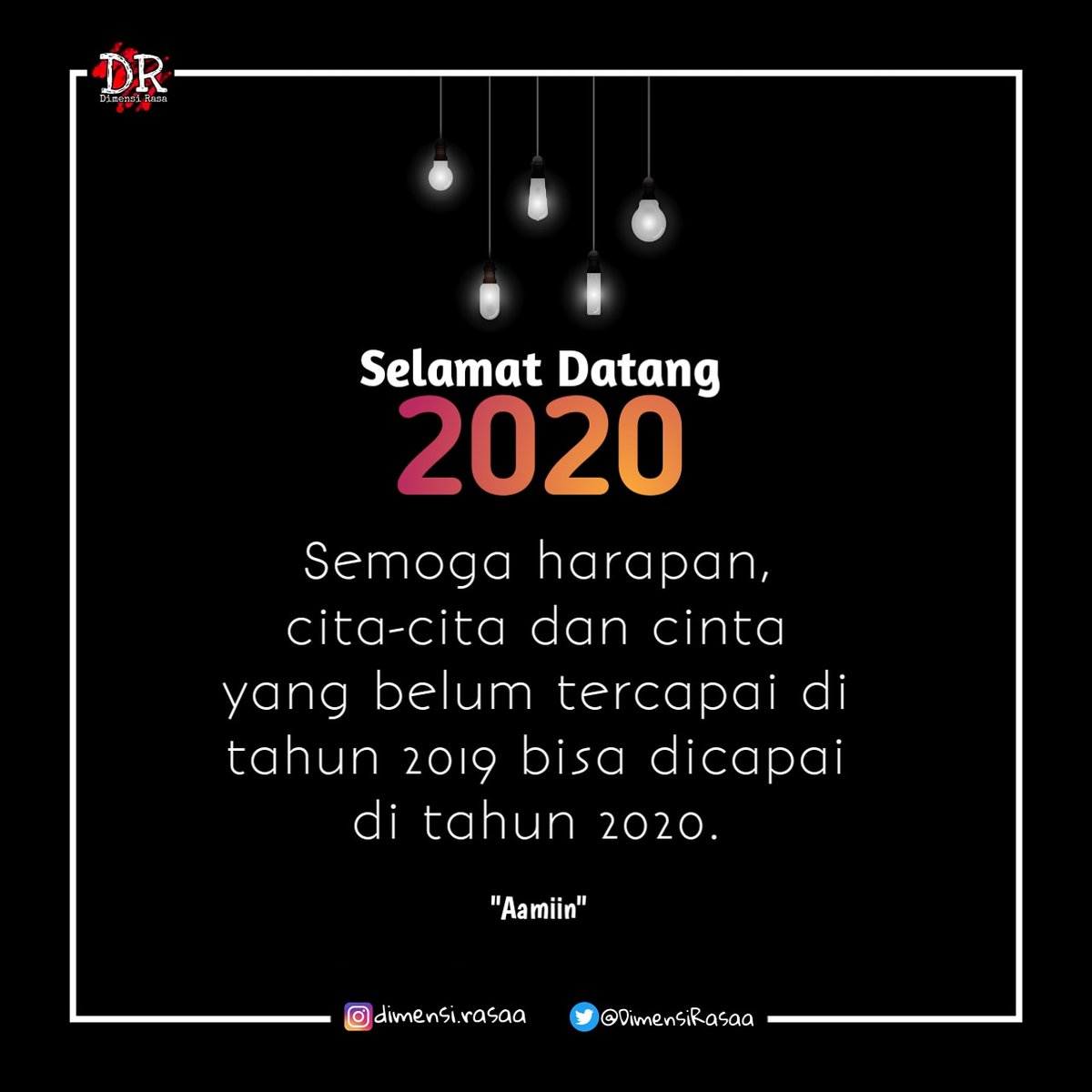 "Selamat datang 2020"
Semoga harapan, cita-cita dan cinta yang belum tercapai di tahun 2019 bisa dicapai di tahun 2020.
#selamattinggal2019 
#selamatdatang2020 
#happynewyear2020 
#HappyNewYear