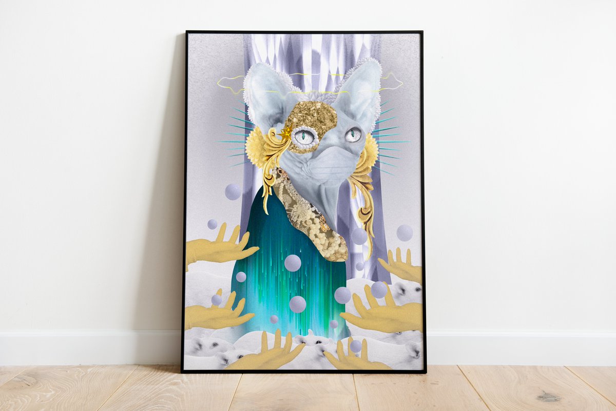 EBlancmange's tweet image. #cat + #art