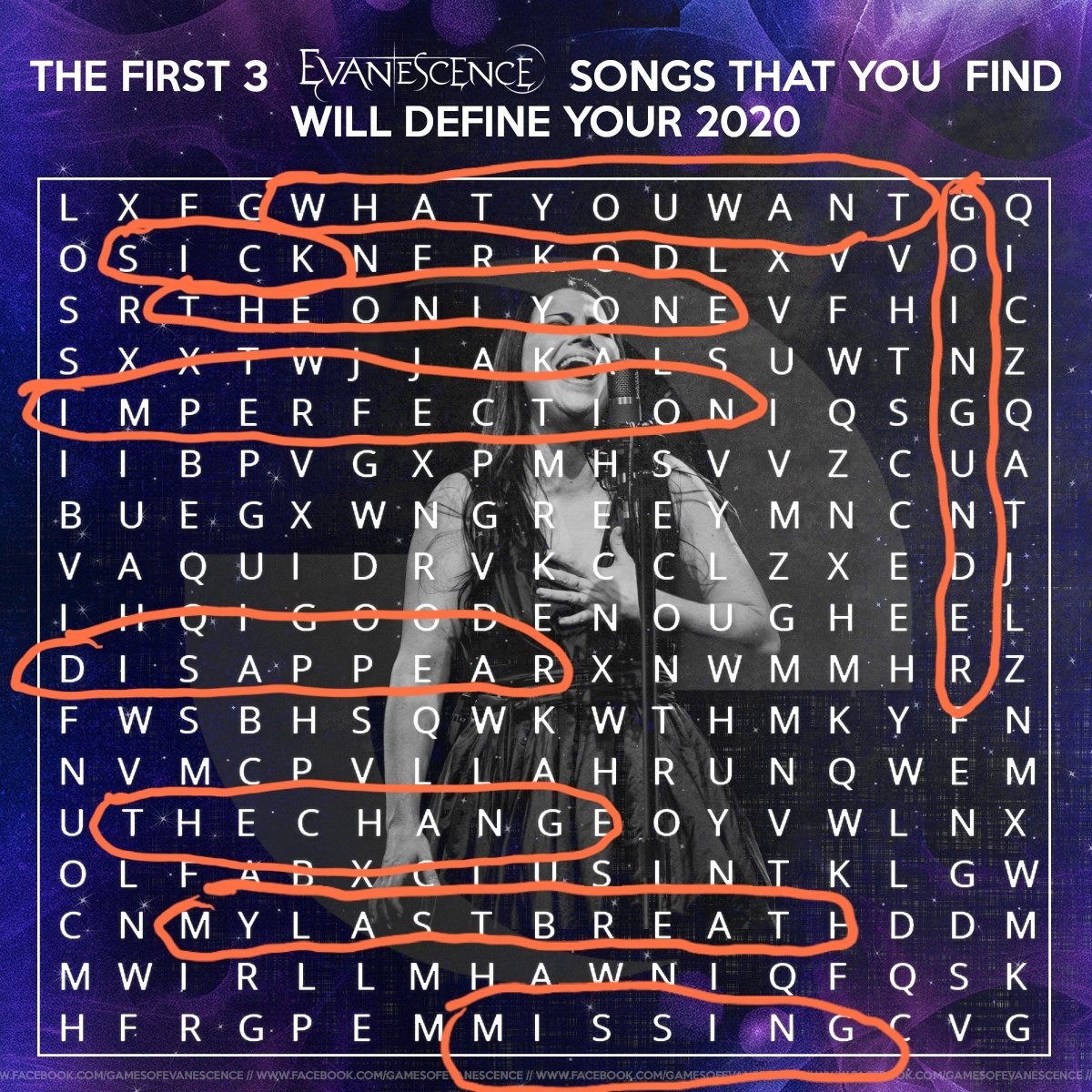 Games Of Evanescence May Your Be Filled With Joy Peace Love And Happiness Which Songs Did You Find Happynewyear Evanescence T Co Dtb4ou1lwx