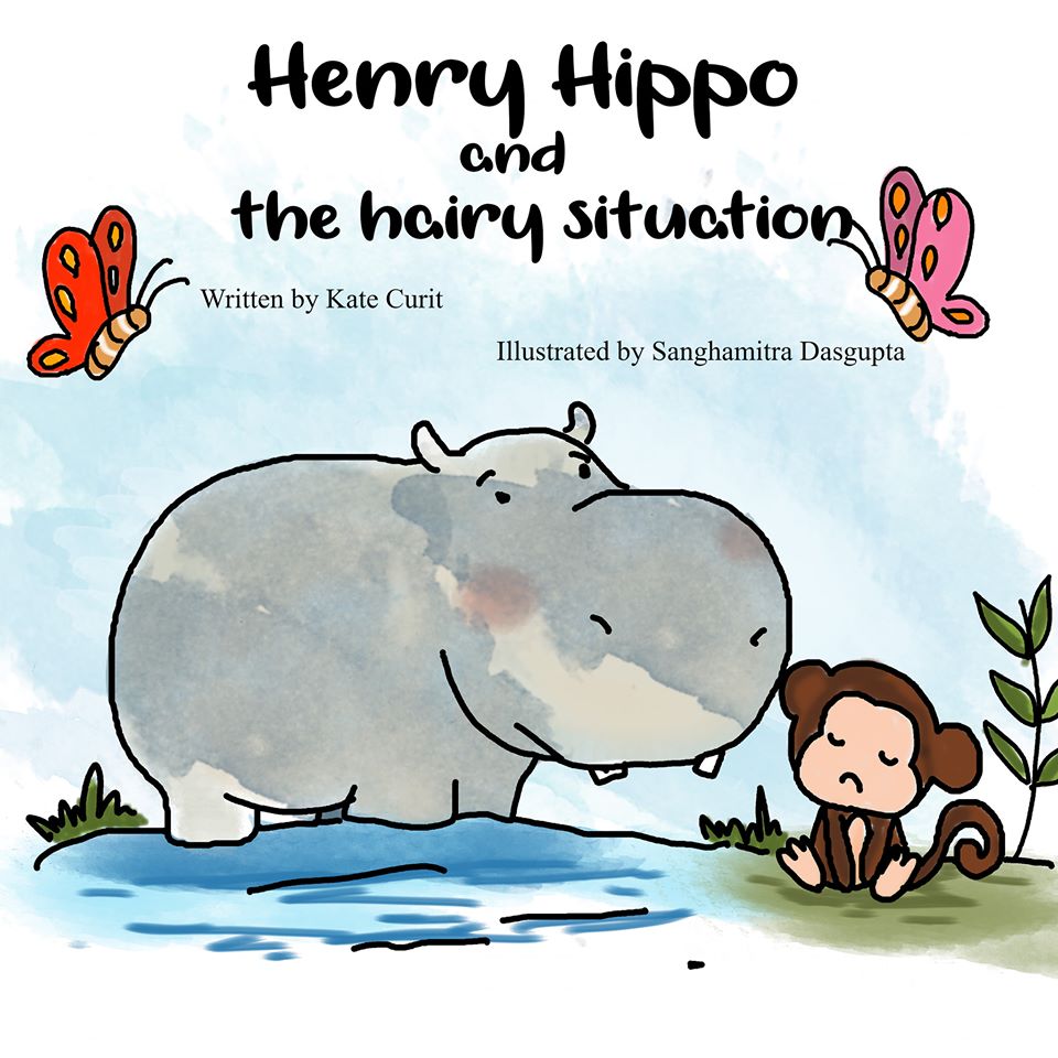 curit_kate's tweet photo. The little monkey sniffled and then replied, “My my momma calls me Pig because I love to eat like one.” Henry Hippo and the hairy situation.  Written by Kate Curit

#Hippos
#Monkeys
#Friendship
#Newchildrensbook
#Inthemaking https://t.co/YBvDMkKsmc