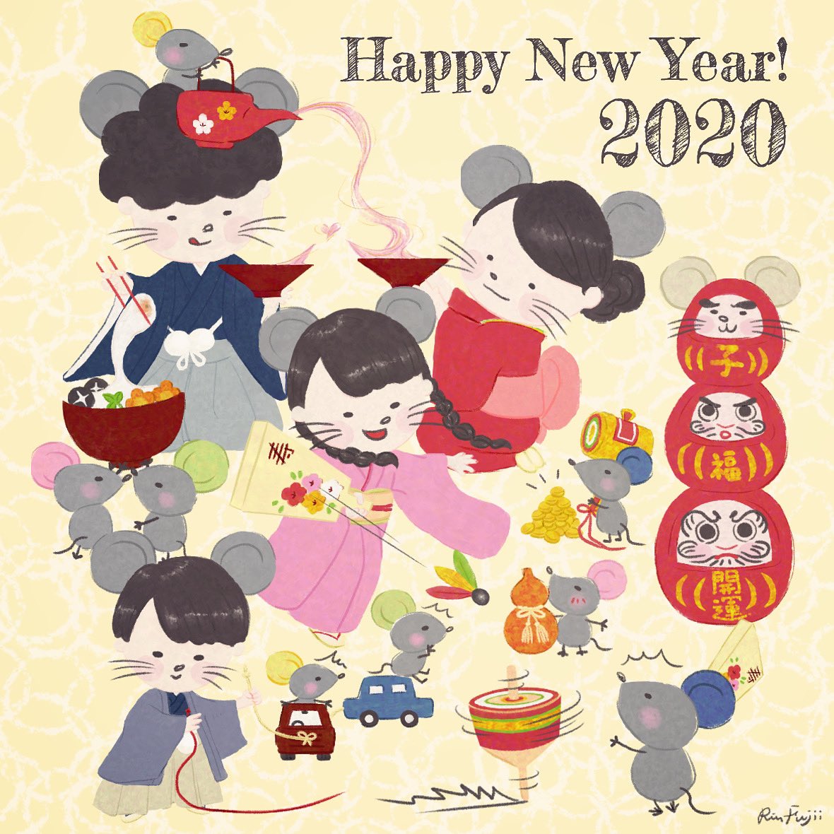 Rabb90049848's tweet photo. Happy New Year!
あけましておめでとうございます!
今年もどうぞよろしくお願いします🍀
育児も絵も朗ら��に臨んでいきたいです🌸
#happynewyear #ahappynewyear #2020 #新年 #あけましておめでとうございます #ねずみ #子 #育児 #イラスト #illust #rabb #rabbtheworks #rinfujii https://t.co/eE0VRKcFdh