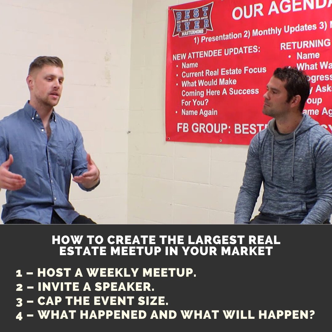 joefairless's tweet photo. How to create the largest real estate meet-up in your market👏💯🗣
#realestatemeetup https://t.co/o3fK9qYZkQ