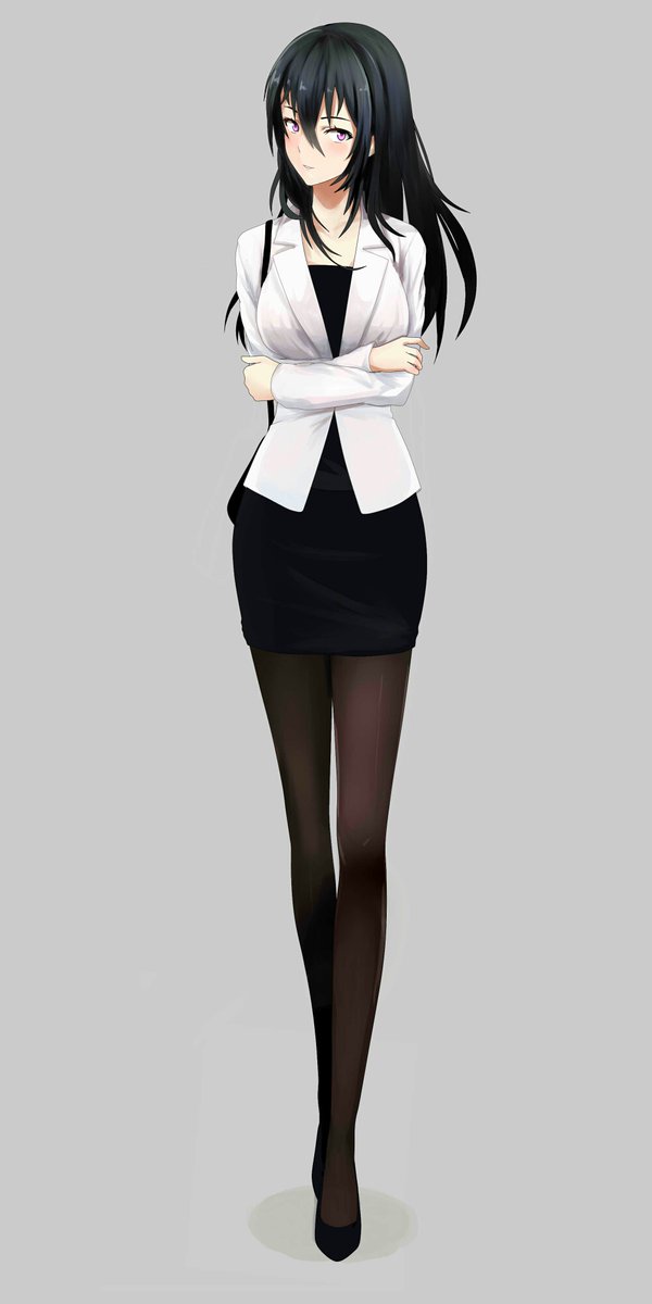 Anime woman in suit