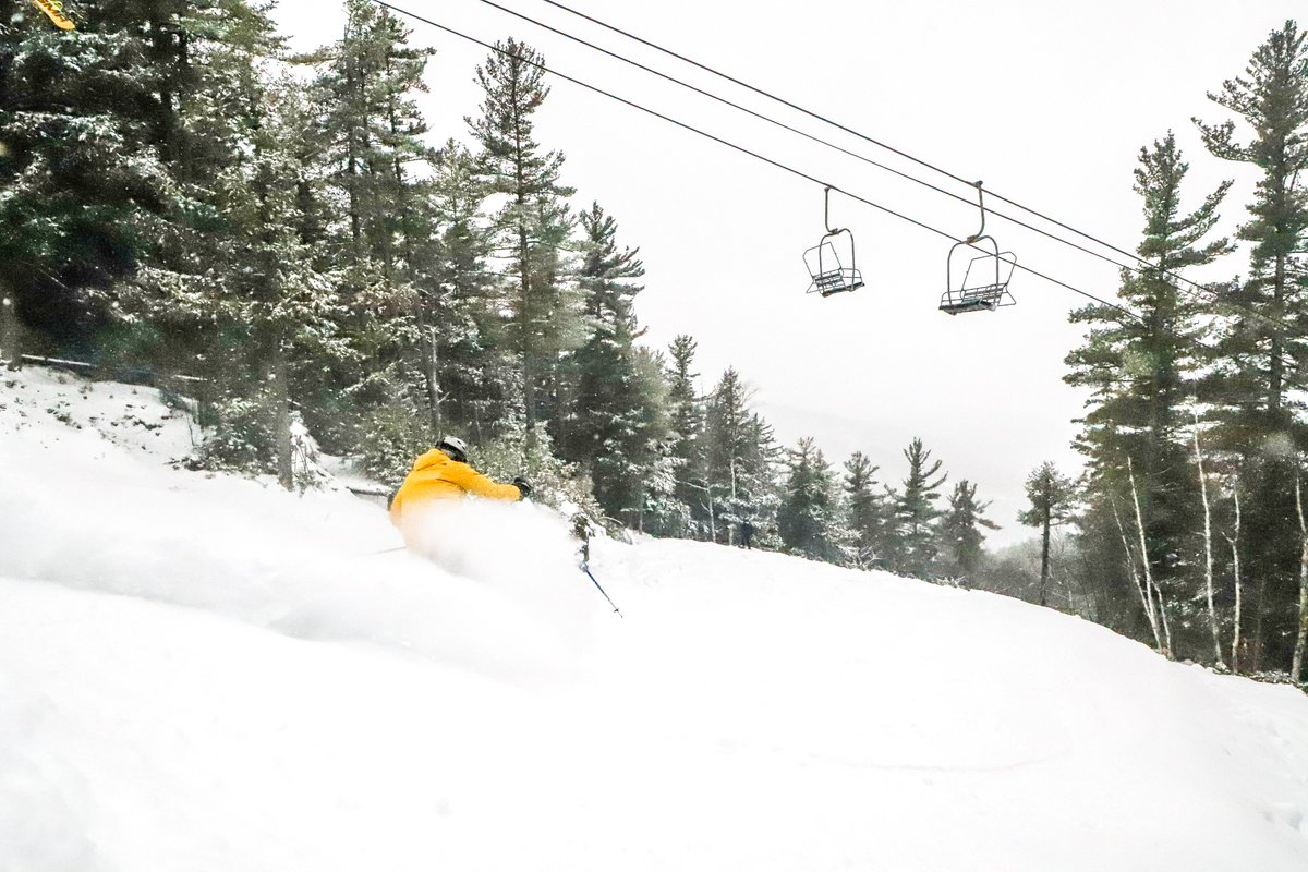 fishin4snow's tweet photo. @AttitashResort & @skiwildcat are both skiing awesome. The snow is not the lightest it is perfect for what both resorts needed = A solid base & a refresh! Lots of smiles today including mine and Ronan's! #skithewhites #freshies #skitheeast #bornwild https://t.co/QaXJjlikIM