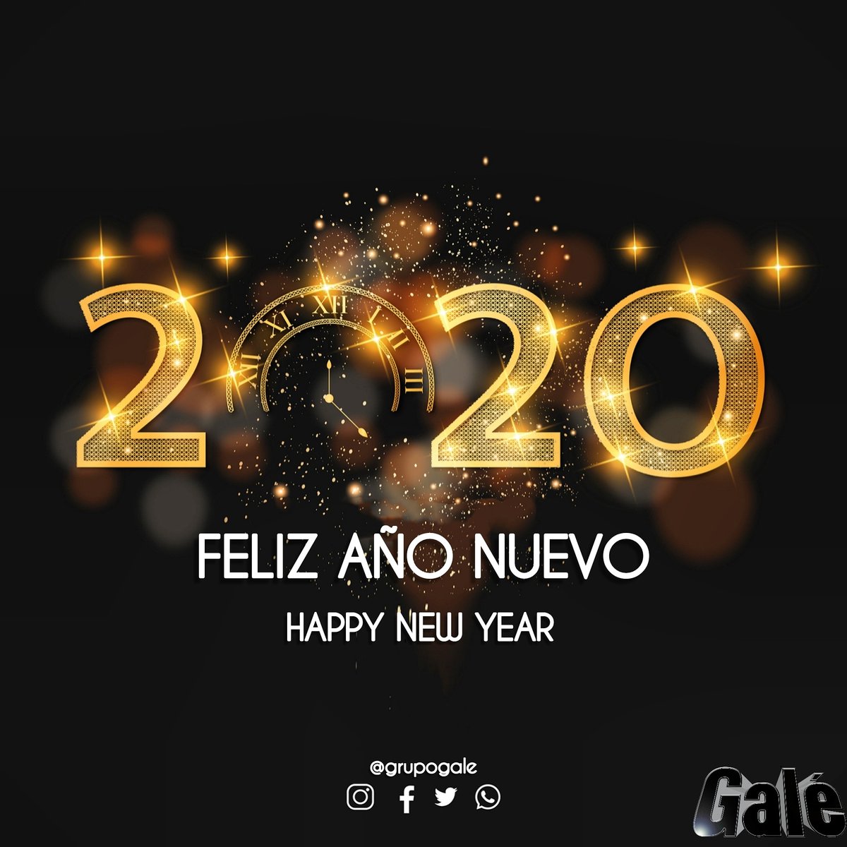 grupogale's tweet photo. Te damos gracias Dios por todas las bendiciones recibidas en este año 2019. Te entregamos Padre este nuevo año 2020, un año prospero y en el que venimos con nuestra música a entregar lo mejor como siempre lo hemos hecho. Feliz Año Nuevo para todos. #diegoysugrupogale #grupogale https://t.co/hXAVX1dTJF