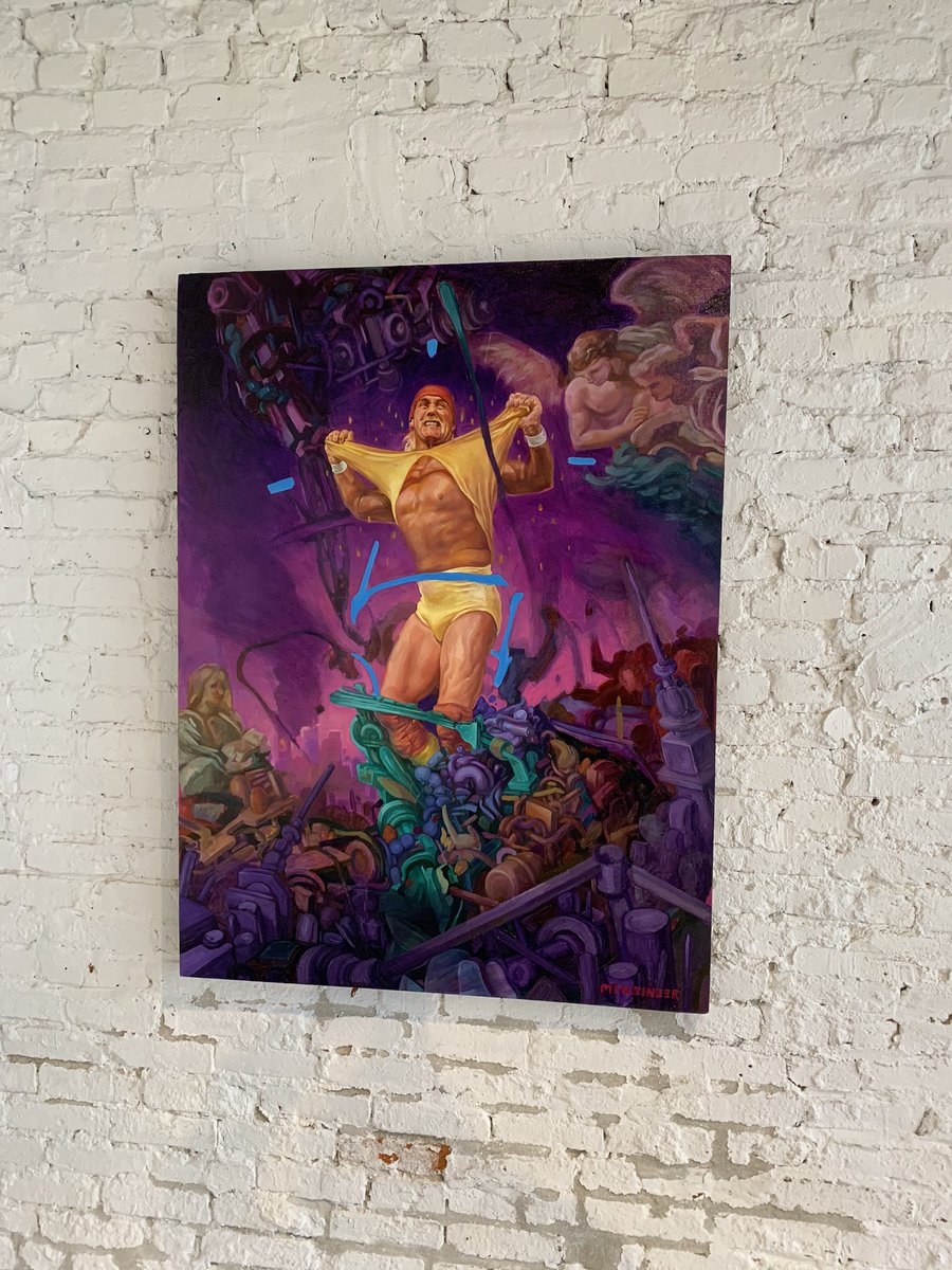 JakeMensinger's tweet photo. “Immortal” 36” x 48” (91.5 x 122cm) oil on wood panel.

Please join Brooke Zamudio and me for the opening of our Duo show: “Symptom of the Universe”.  It will be at @934Gallery THIS FRIDAY from 7-10 pm. I will be debuting this piece and many others! https://t.co/549OrwESXa