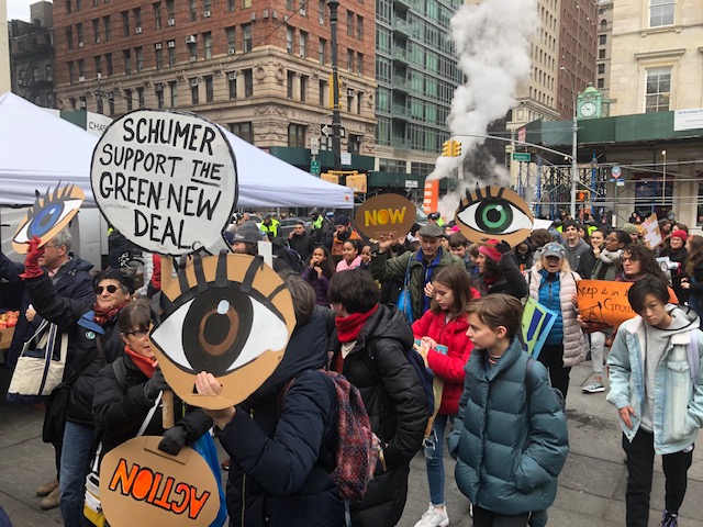 NYClimate's tweet photo. In September, the youth made their presence felt on with #ClimateStrike. Millions of people gathered all over the world to stand in solidarity in the fight against climate change. #2019ClimateRecap https://t.co/nHA7o8RDKw