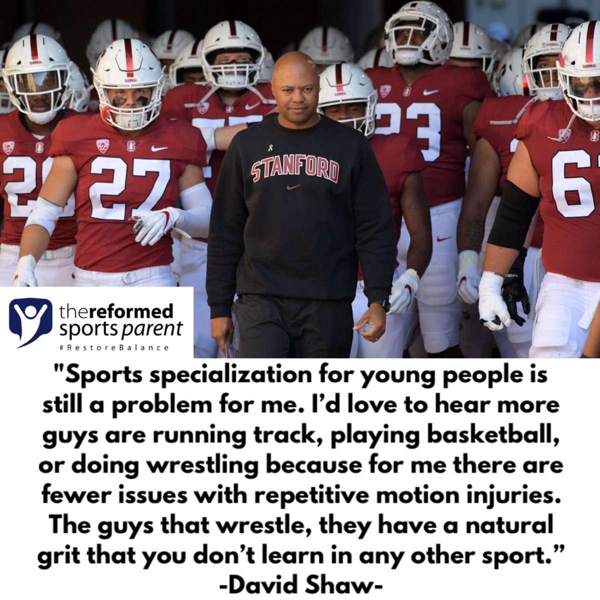 ReformedSptProj's tweet image. @CoachDavidShaw #YouthSports #MultipleSports #TheReformedSportsParent