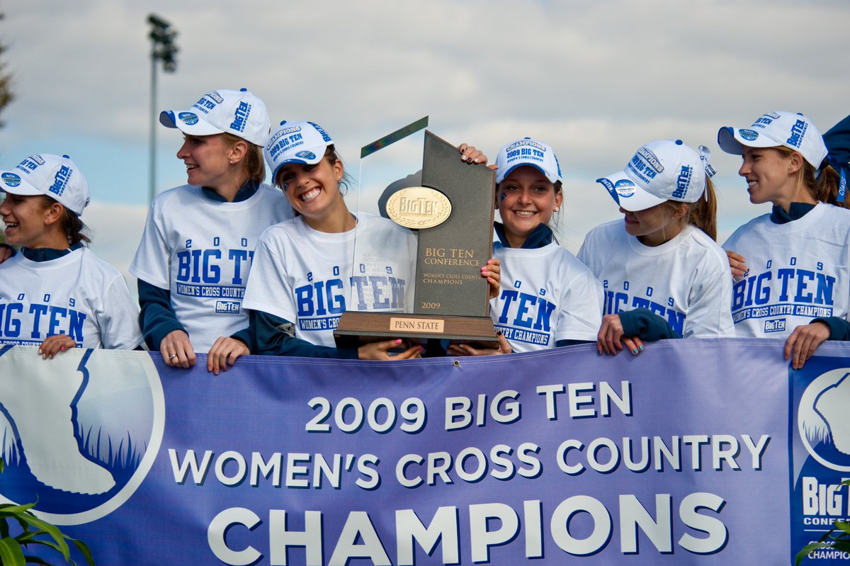 PennStateTFXC's tweet photo. 🦁Moments of the Decade - 2009/10🦁

Women’s Cross Country/Track &amp; Field Captures Big Ten Championship Triple Crown. 

#WeAre #PSUTFXC https://t.co/NTyLRMEWtX