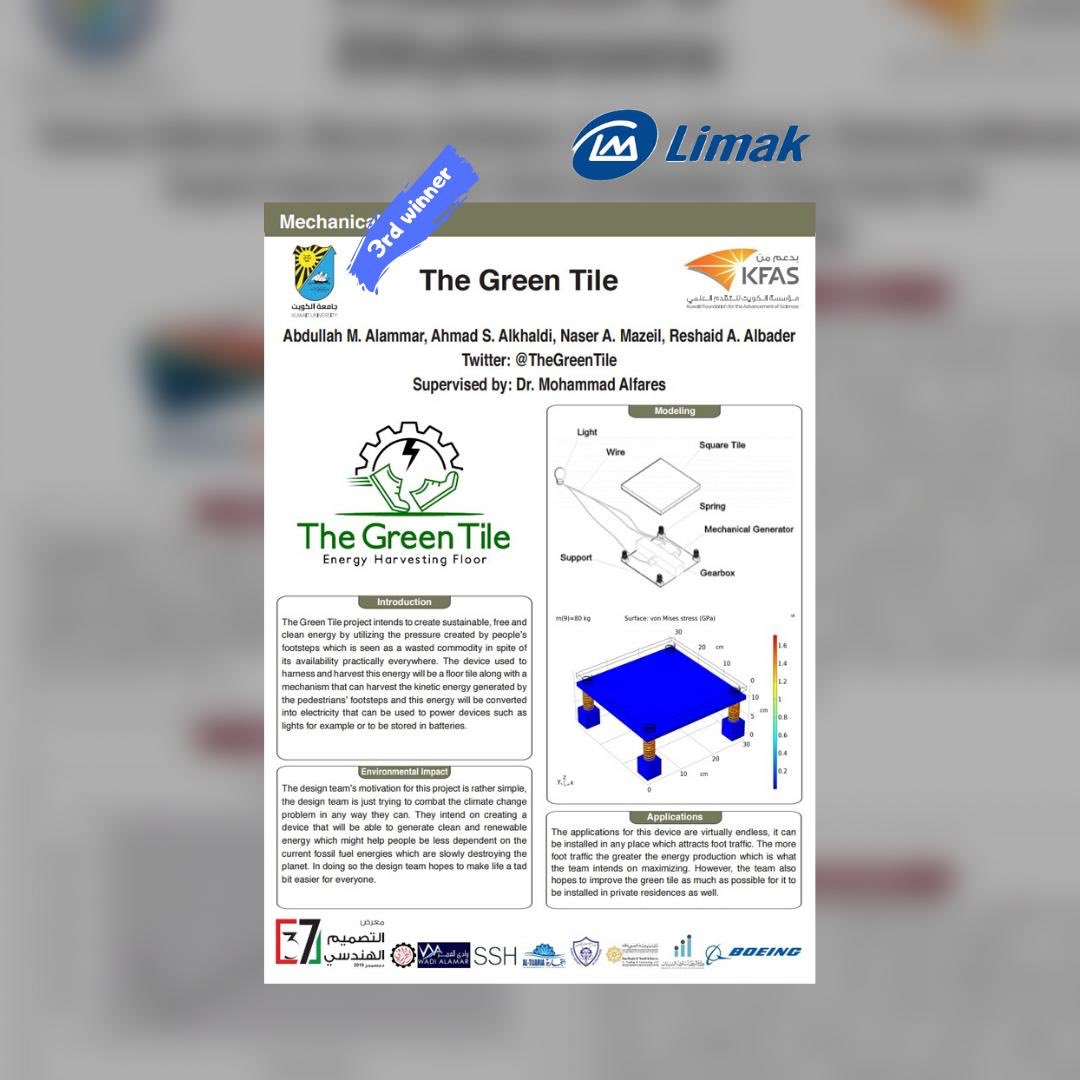 ETAC_ENG's tweet photo. جائزة Limak في مجال مشاريع الاستدامة البيئية

Limak Environmental Sustainability Award:
للمركز الاول من قسم الهندسة المدنية

للمركز الثاني من قسم الهندسة الكيميائية

للمركز الثالث من قسم الهندسة الميكانيكية https://t.co/NQCEwYGrdq