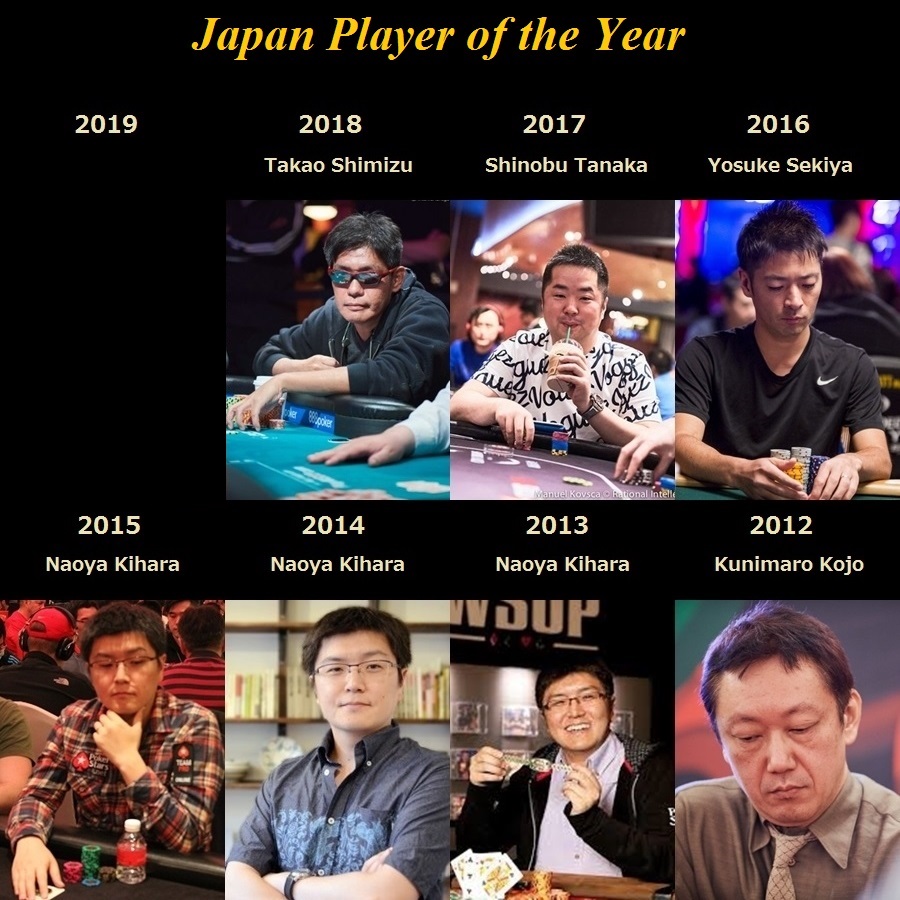 日本ポーカープレイヤー公式ランキング 2019 JAPAN POKER RANKING 