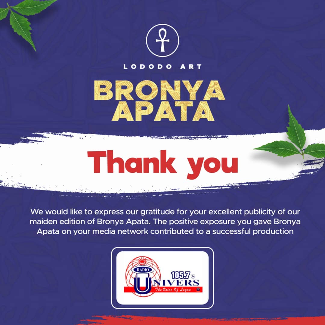 lododoart's tweet photo. For the Love of Ghanaian StoryTelling
Thank You - Radio Univers, @univers1057fm
.
#bronyaapata
#LododoArt #LodoFest https://t.co/3xHgVd9yOH