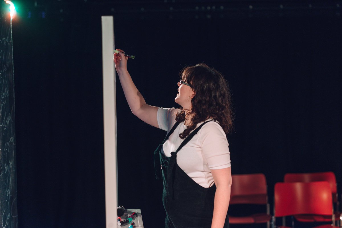 DipTheNib's tweet photo. Working on our New Year’s Resolutions... watch this space!

[Image: Daisy is standing at a whiteboard with a pen, except the picture is taken in profile so it’s about ten times cooler than it sounds. (1/2) https://t.co/Mq8zjvsKng