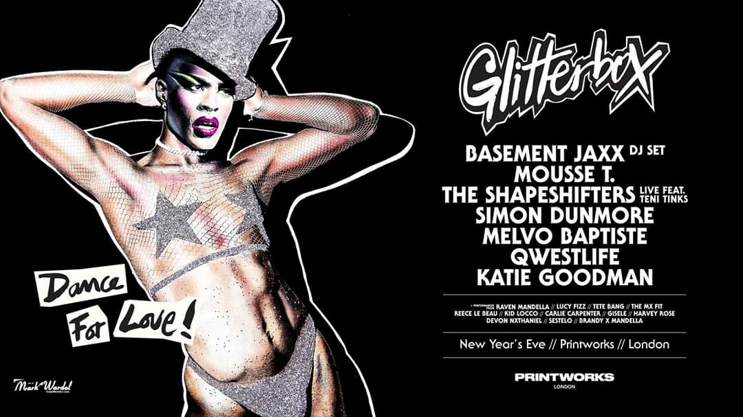 See all of you beautiful people tonight! #glitterboxNYE #qwestlife Room 2 - 1.30 to 3.30!! Come party