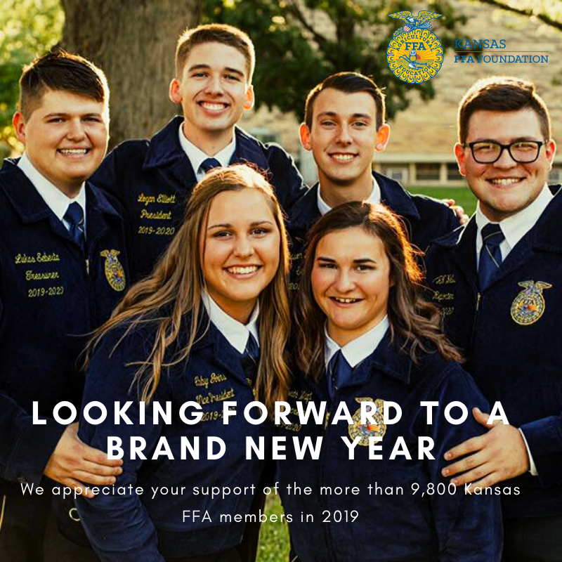 KSFFAFoundation's tweet photo. We're sending 2019 to the history books and looking ahead to 2020! Thank you for your support of these future ag leaders! If you are wanting to make a year-end gift - you can do so here! https://t.co/79JfIKlIjn https://t.co/gwOqor6x3X