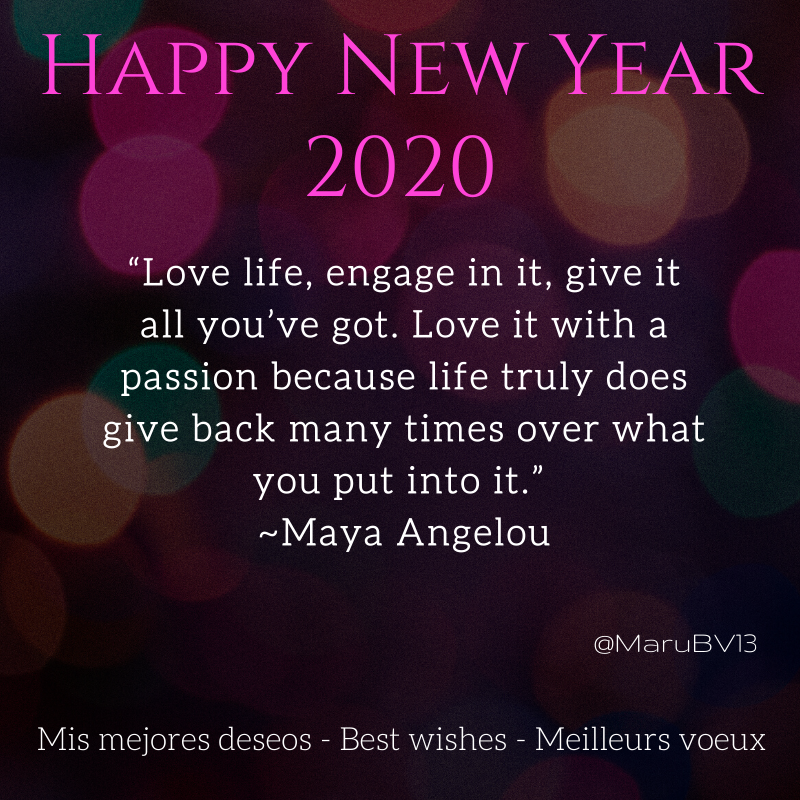 RetoAdagio's tweet photo. ¡Feliz año nuevo a todos! Que el 2020 esté lleno de salud, amor, felicidad y éxitos. Que esta comunidad literaria siga creciendo y que todos sigamos #conjurandoletras y #tejiendohistorias #goodbye2019 #welcome2020 #lifeisforloving #lifeisforliving #joiedevivre https://t.co/VejN7JlFOm
