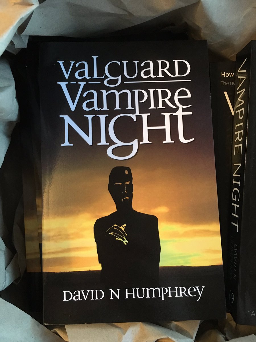 vampirenightbk's tweet photo. Wow! Paperback copies of VAMPIRE NIGHT arrived today, big surprise by @BlurbBooks as Eta was 6 Jan! Is this the last novel launched in 2019? Quite possibly! Buy yours here:
https://t.co/3rHMtBF7TR (Valguard vampire cover) or 
https://t.co/cOqn5eEy3D (alt skull cover) #selfpub #rt https://t.co/DVN5KgwNZK