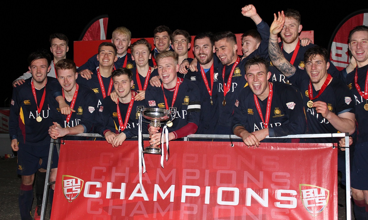 CardiffMetFC's tweet photo. @CymruLeagues @sgorio @YClwbPelDroed @FAWales @cardiffmet @CMetSUSport @CardiffMetSU @BalaTownFC @Kyle_McC @DanielRSpencer @TRNixon11 @willfuller1 @MrBarnettJ @emlynnlewis @jordanjaylam @BradWoolridge1 @facey93 The 2016/17 season also saw the club create history by securing a first BUCS National Championship in 115 years. A 2-1 win over Team Northumbria at BUCS Big Wednesday at Bath University was secured courtesy of a Gareth Emmanuel free kick and an own goal #CardiffMetFCDecade https://t.co/Ti0DFWkt3f