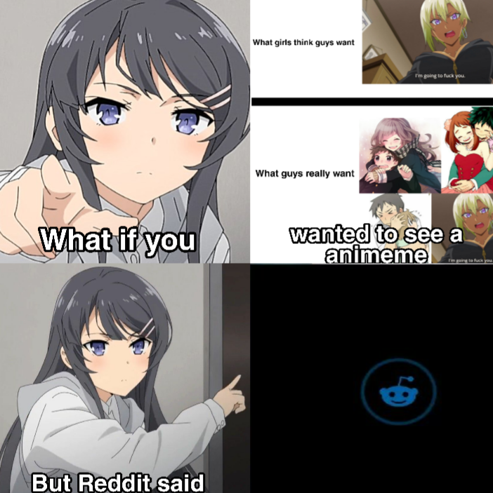 It's a anime girl cause Reddit can't get any real girls : r/memes